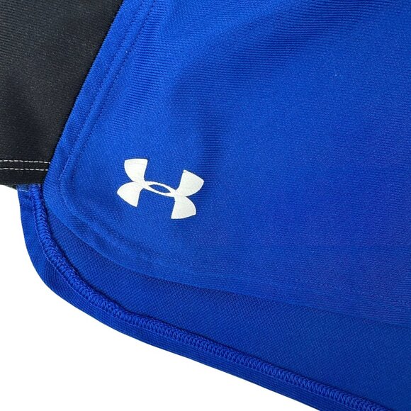 Under Armour Womens Heatgear  Elastic Waist Loose Fit Blue Running Shorts L - Picture 3 of 7